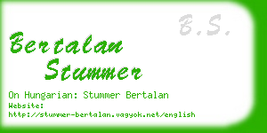 bertalan stummer business card